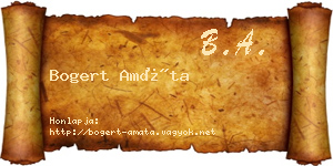 Bogert Amáta névjegykártya